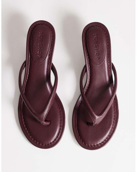 TOPSHOP Multicolor Axel Toe Thong Mid Heel Sandal