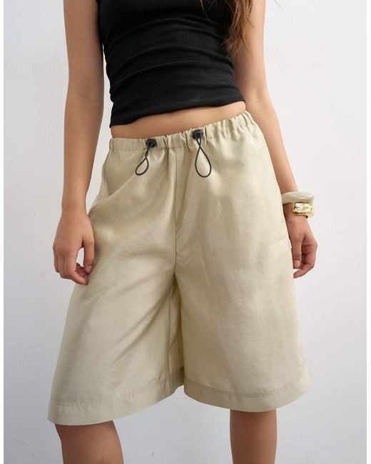 TOPSHOP Multicolor Taffeta A Line Longline Short