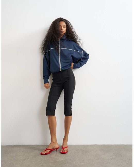 TOPSHOP Blue Capri Trouser