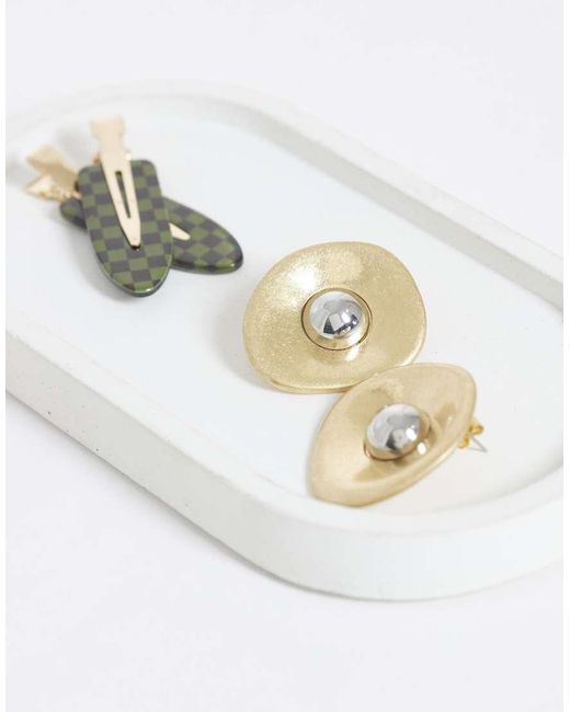 TOPSHOP Metallic Cece Statement Round Stud Earrings