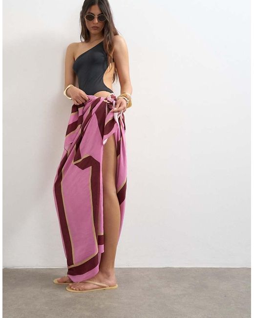 TOPSHOP Pink Rectangle Sarong