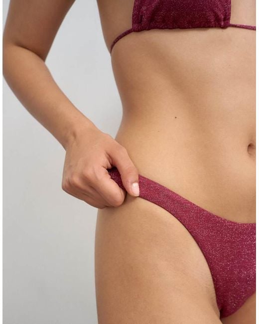 TOPSHOP Multicolor Kos Glitter Cheeky Bikini Bottoms