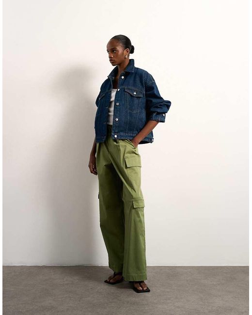 TOPSHOP Blue Denim Balloon Jacket