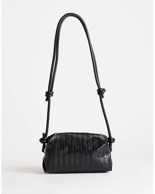 TOPSHOP White Samara Weave Cross Body Bag