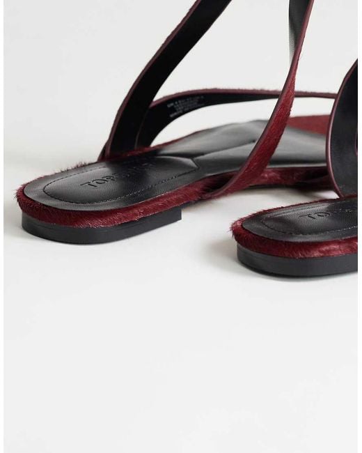 TOPSHOP Brown Erika Flat Sandals