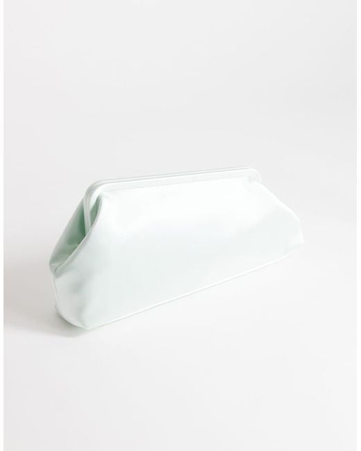 TOPSHOP White Anna Medium Angular Clutch Bag