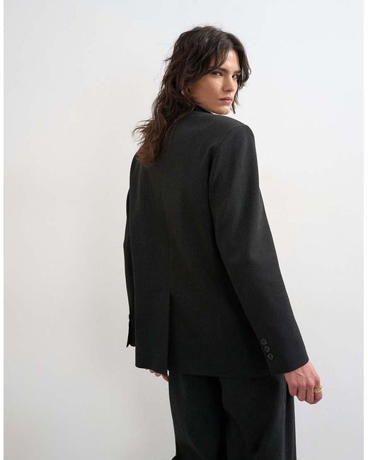 TOPSHOP Black Funnel Neck Blazer