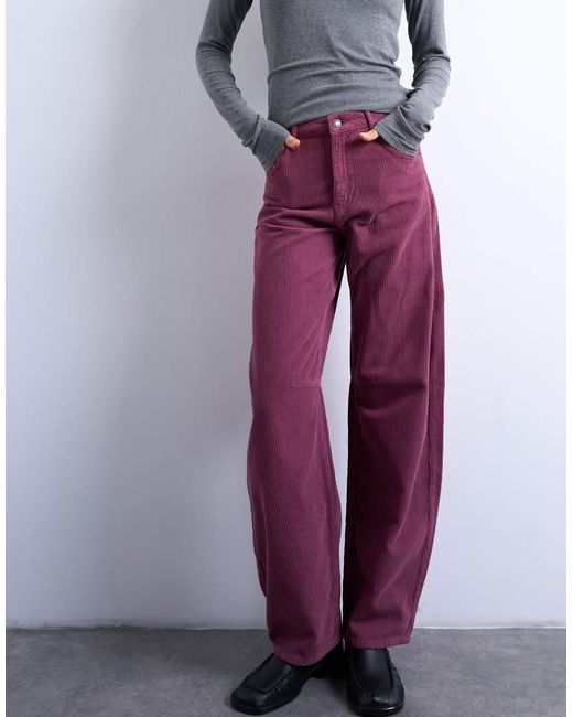 TOPSHOP Purple Barrel Mid Rise Jean