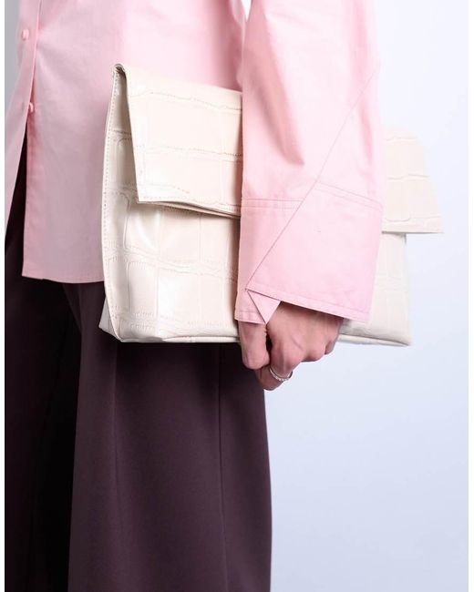TOPSHOP Pink Darted Cuff Oversized Shirt