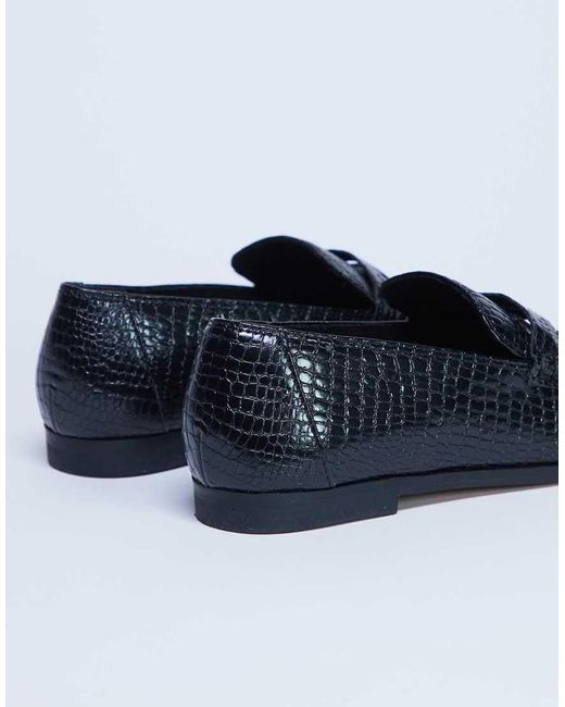 TOPSHOP Blue Charlie Flat Loafer