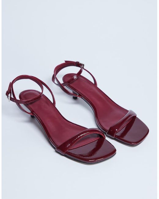 TOPSHOP White Irene Barely There Mid Heeled Sandal