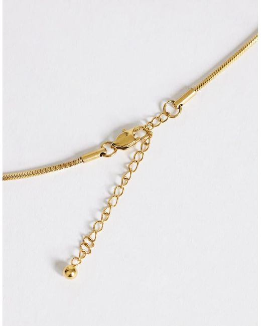 TOPSHOP Metallic Lucas Waterproof Teardrop Lariat Necklace
