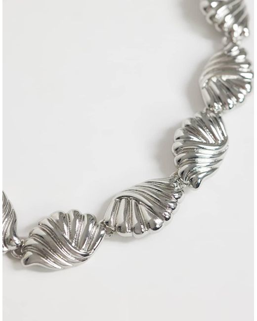 TOPSHOP Metallic Naleigh Swirl Necklace