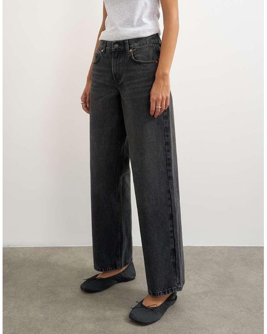 TOPSHOP White Cinch Low Rise Relaxed Jean