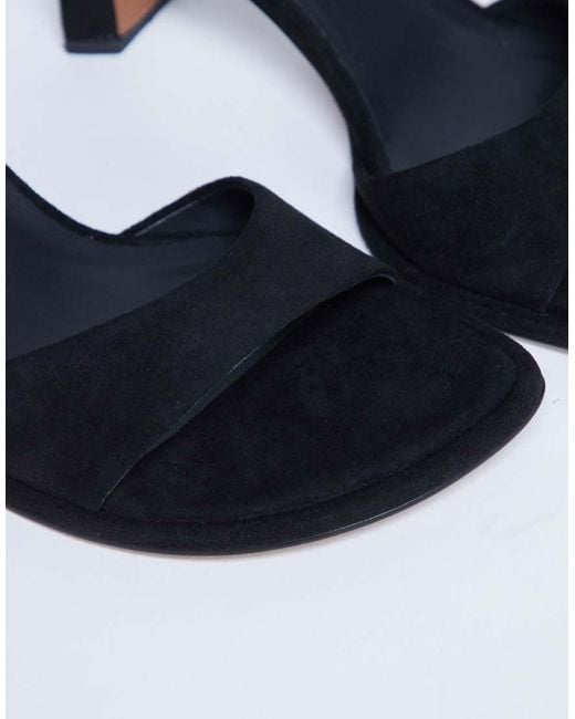 TOPSHOP Blue Ari Mule Mid Heeled Sandals