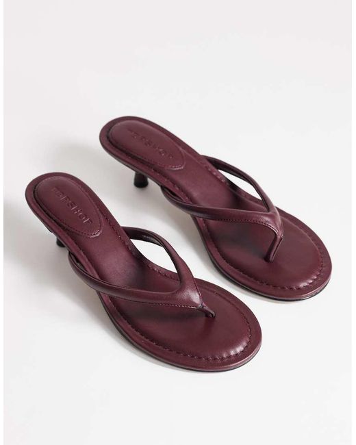 TOPSHOP Multicolor Axel Toe Thong Mid Heel Sandal