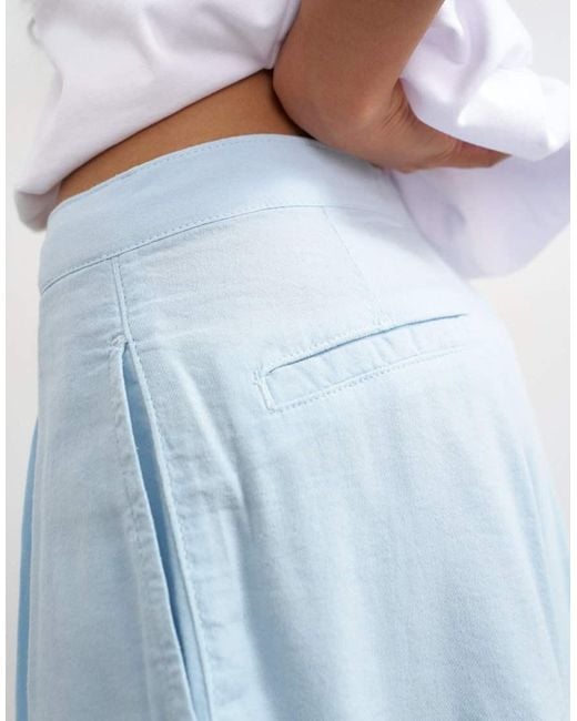 TOPSHOP Blue Bermuda Shorts