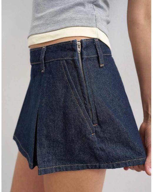 TOPSHOP Multicolor Denim Skort