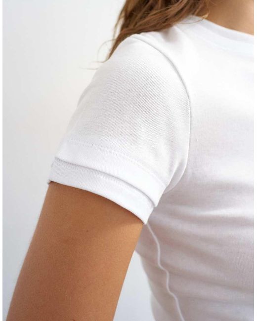 TOPSHOP Blue Layered Short Sleeve Fitted Tee