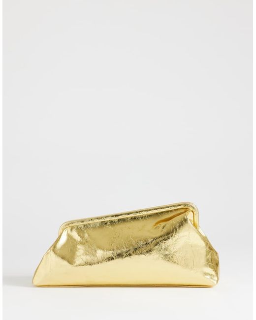 TOPSHOP Yellow Anna Medium Angular Clutch Bag