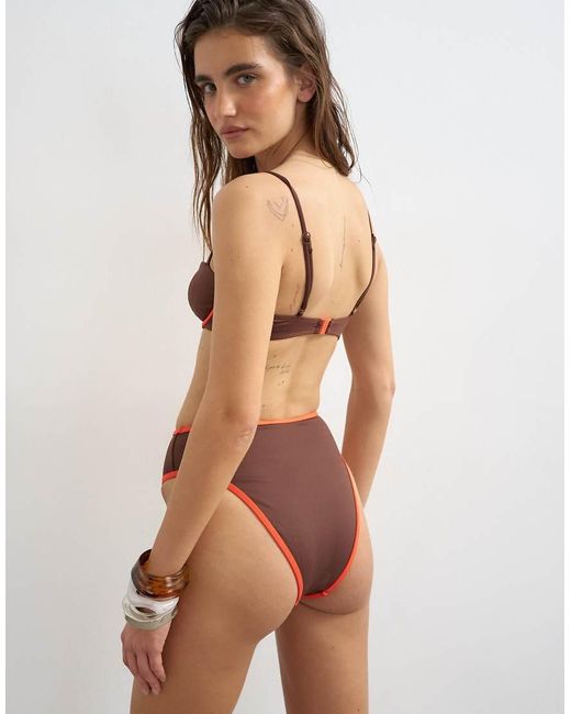 TOPSHOP White Ibiza High Waisted Bikini Bottom
