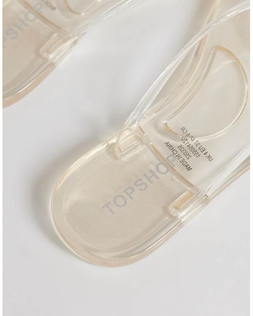TOPSHOP White Elias Jelly Toe Thong Sandal