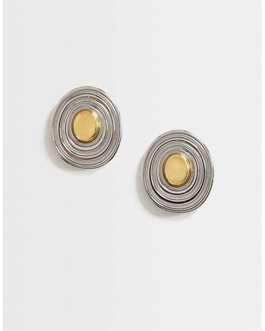 TOPSHOP White Enzo Waterproof Stainless Steel Stud Earring