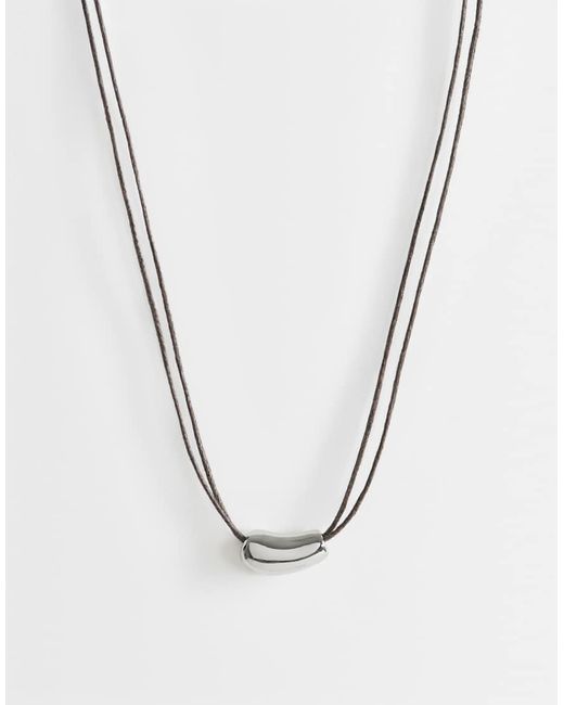 TOPSHOP Metallic Nasha Cord Necklace