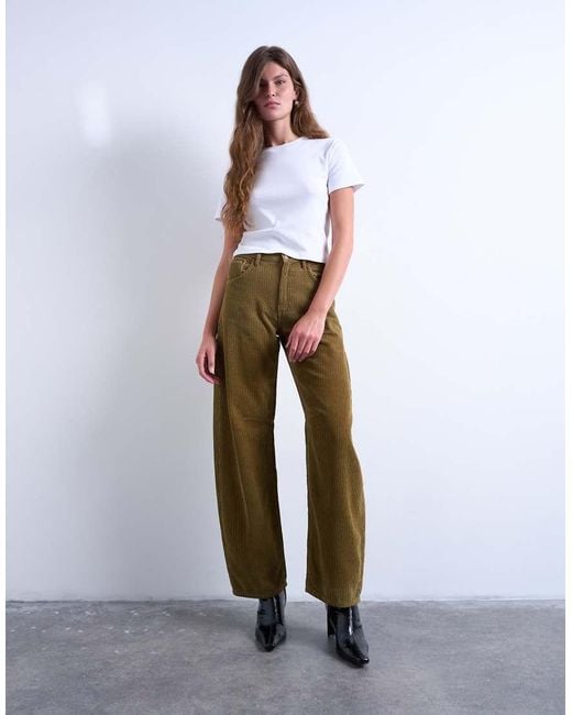 TOPSHOP Multicolor Barrel Mid Rise Jean