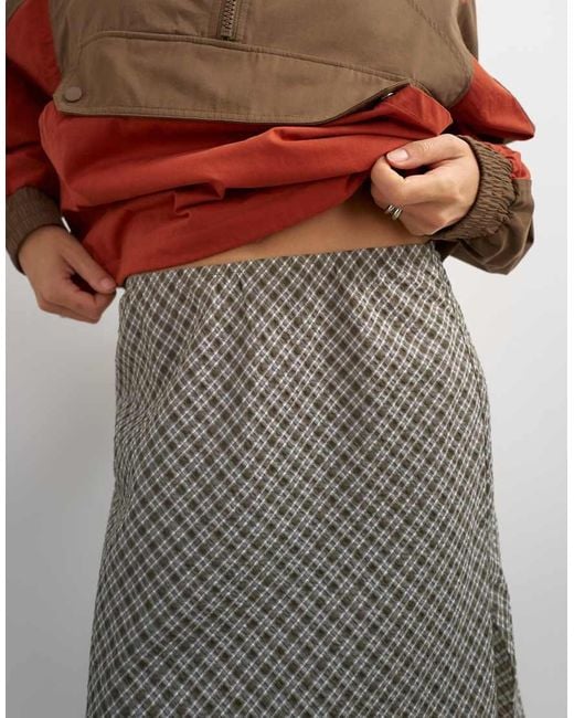 TOPSHOP Gray Co-Ord 90S Length Skirt