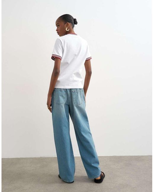 TOPSHOP Blue Denim Lightweight Sweat-style Jeans