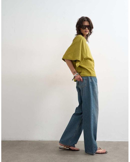 TOPSHOP Yellow Batwing T-Shirt