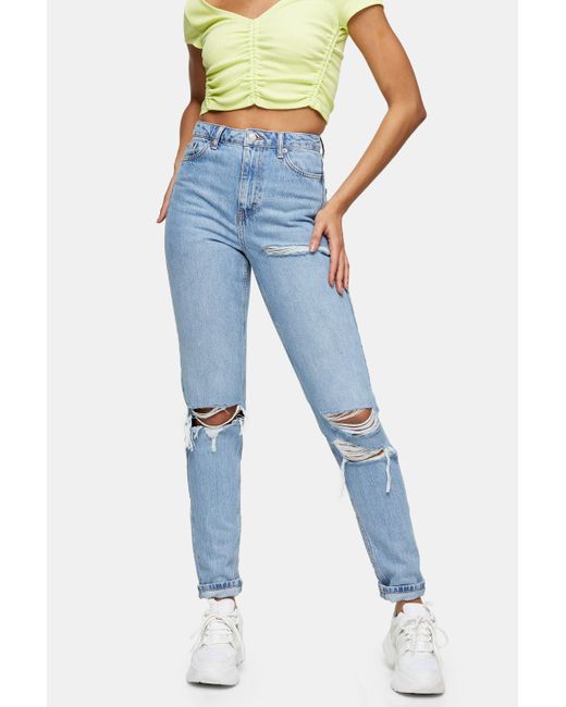 bleach stone premium mom tapered jeans