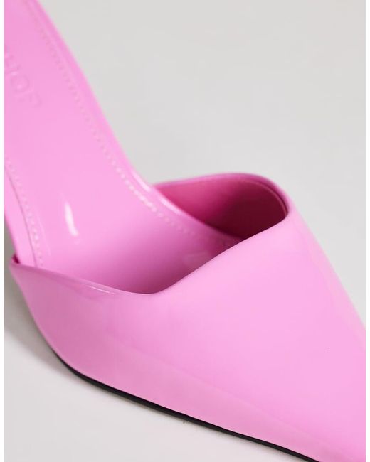 TOPSHOP Pink Alfie Pointed Heeled Court