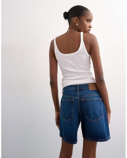 TOPSHOP Blue Denim Editor Short