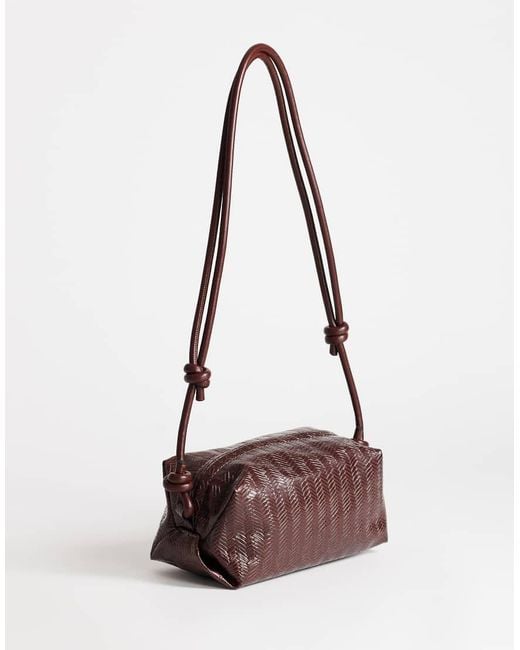 TOPSHOP Purple Samara Weave Cross Body Bag