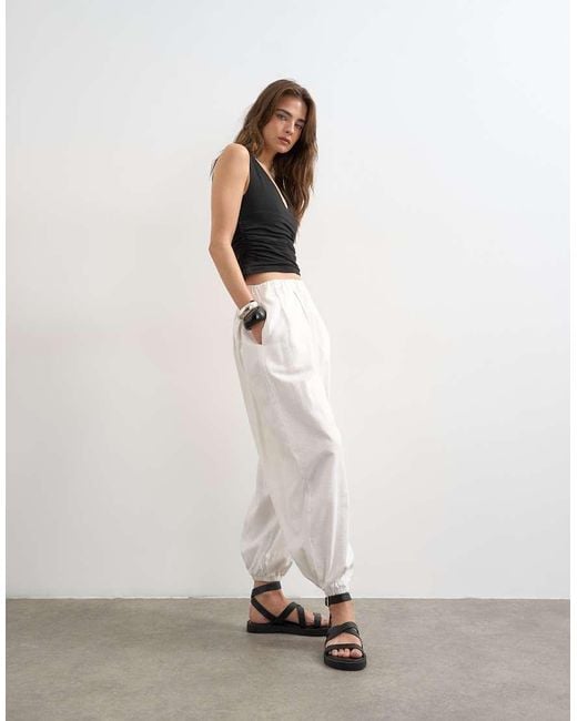 TOPSHOP White Balloon Trouser