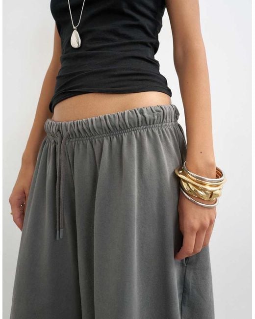 TOPSHOP Multicolor Washed Long Line Tie Detail Shorts
