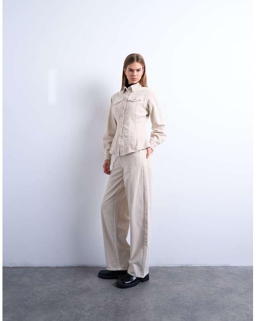 TOPSHOP White Cinch Low Rise Jean