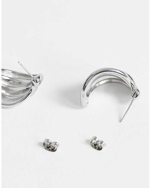 TOPSHOP Metallic Emry Waterproof Stainless Steel Stud Earring