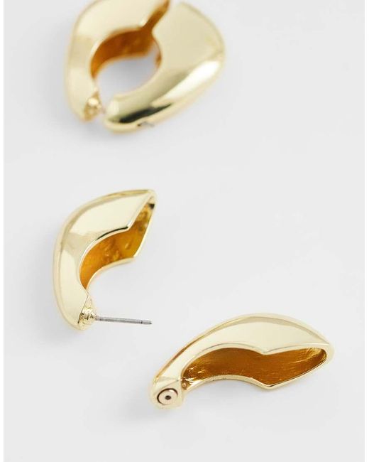 TOPSHOP Metallic Declan Hoop Earrings