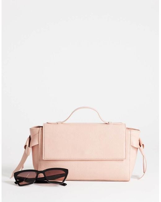 TOPSHOP Pink Josie Small Grab Knot Detail Grab Bag