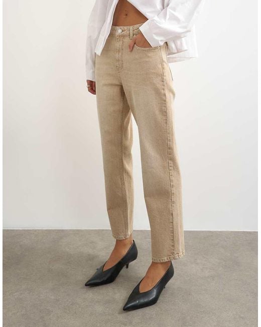 TOPSHOP White Orson Comfort Stretch Straight Leg Ankle Grazer Jean