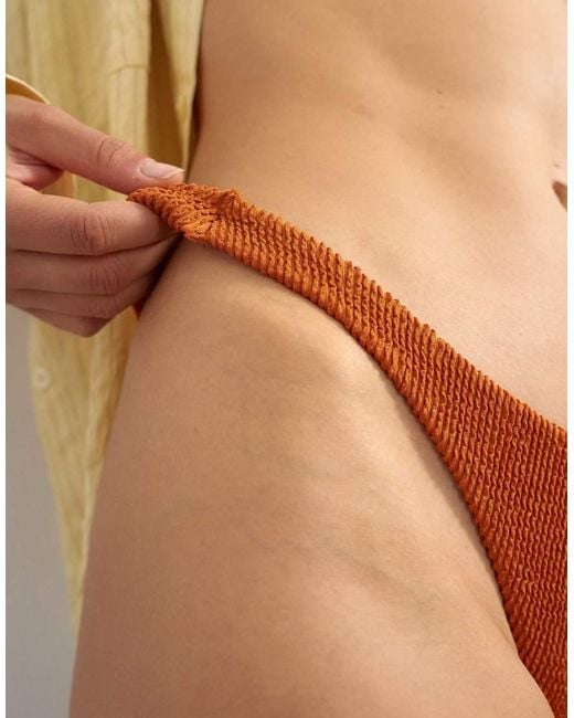 TOPSHOP Natural Tara Thong Bikini Bottom