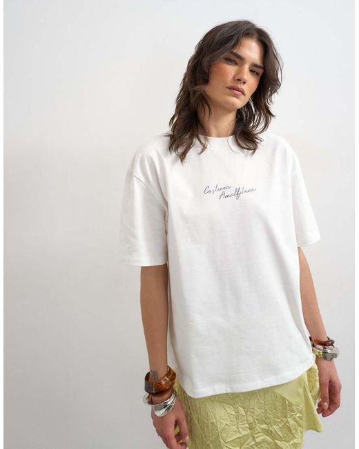 TOPSHOP White 'Amalfi' Graphic Tee
