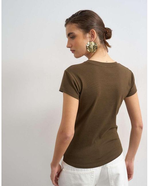 TOPSHOP Brown Everyday Tee