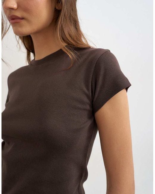TOPSHOP Brown Everyday Tee