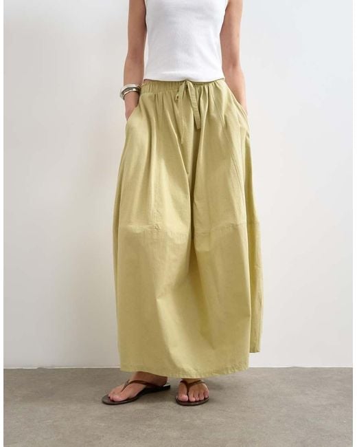TOPSHOP Metallic Hybrid Balloon Maxi Skirt