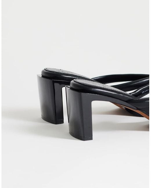 TOPSHOP Brown Nadeem Mid-height Heeled Flip Flops With Hardware