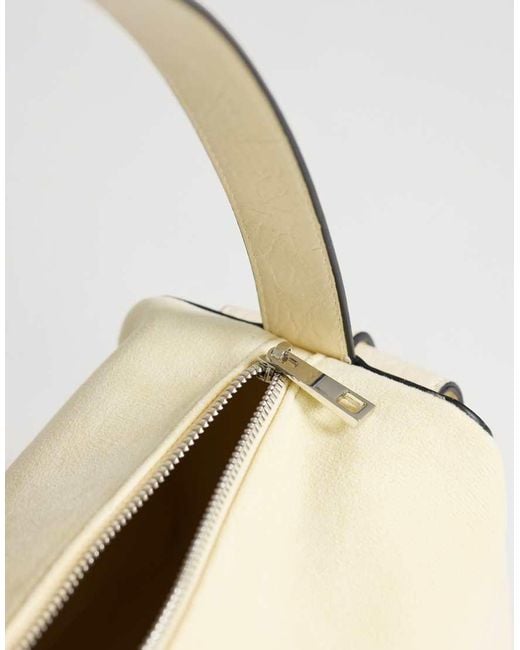 TOPSHOP Natural Sabrina Medium Suedette Shoulder Bag With Pockets